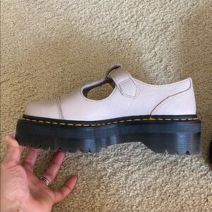 Dr. Martens Light Tan Platform Shoes